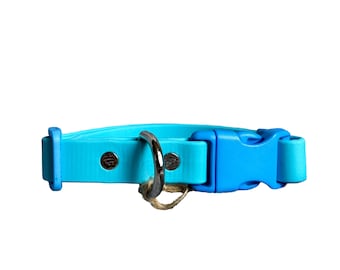3/4” Biothane Handmade Adjustable Quick Release Dog Collar, water resistant and easy to clean