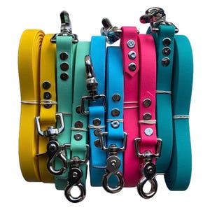 5/8” Biothane Handmade Long Line for Training or Recall, water resistant and easy to clean