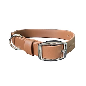 1&quot; Biothane Handmade Metal Tongue Buckle Dog Collar, water resistant and easy to clean
