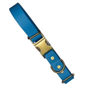 1&quot; Biothane Handmade Adjustable Metal Buckled Dog Collar, water resistant and easy to clean