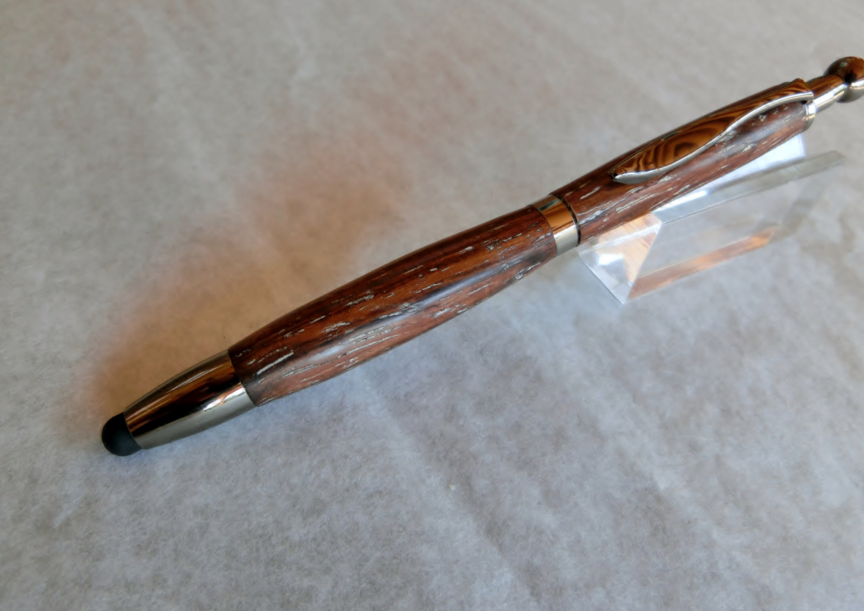 stylo Lady en Cocobolo Corps Gris