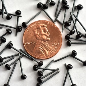 2 mm,Glass,Black, Teddy Bear,Dolls ,Eyes ,30 pieces(15 pairs)