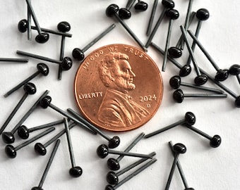 2 mm,Glass,Black, Teddy Bear,Dolls ,Eyes ,30 pieces(15 pairs)
