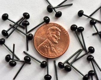 3 mm, Vidro, Preto, Urso de Pelúcia, Bonecas, Olhos, 30 peças (15 pares)
