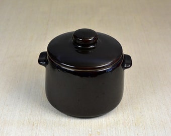 Vintage, braun, Glasur, Keksdose, Bohnentopf, Bohne, Topf, Wohnkultur, Vintage-Ton, Steingut, West Bend