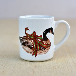 Vintage,Canadian Goose,Mug,Red Bow,1988,Christmas,34548,Ceramic,Coffee Mug,Tea Cup,Collectible