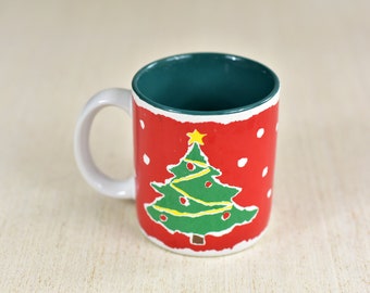 Vintage Christmas Tree Coffee Mug   K.I.C. Holiday Decor