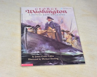 Vintage,George Washington,A Picture Book,Biography,Scholastic,Paperback,1992,Collectible