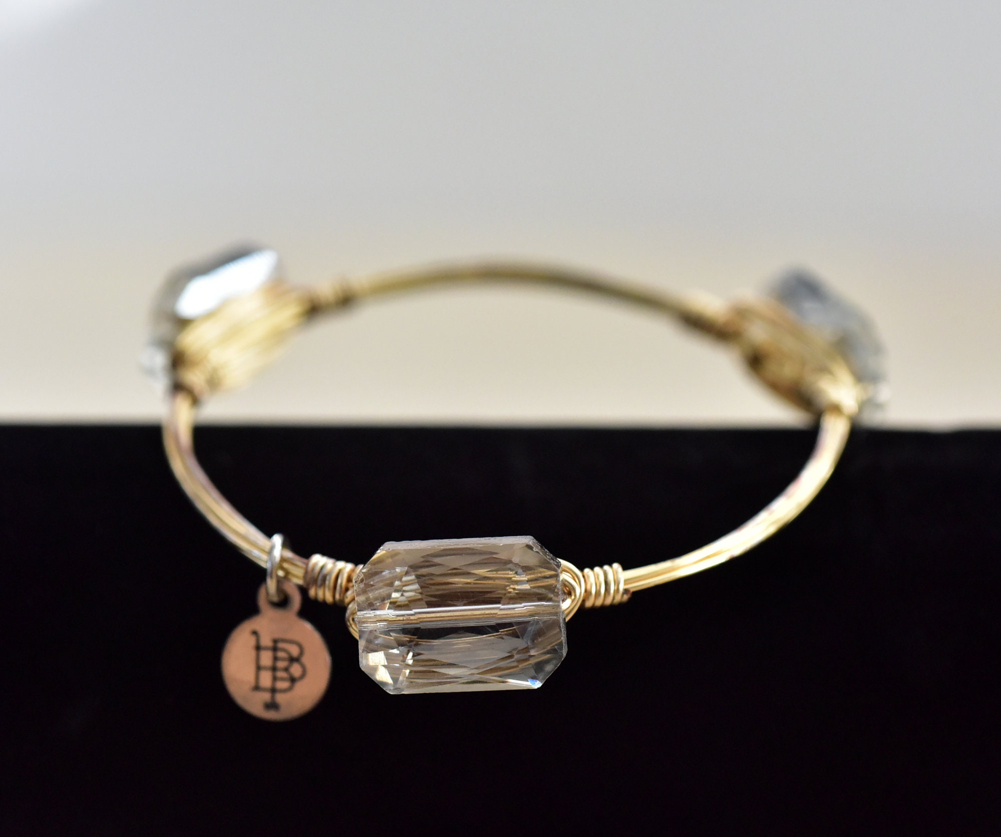 The Gold Kentucky Initial Bangle Bracelet - Bourbon and Boweties