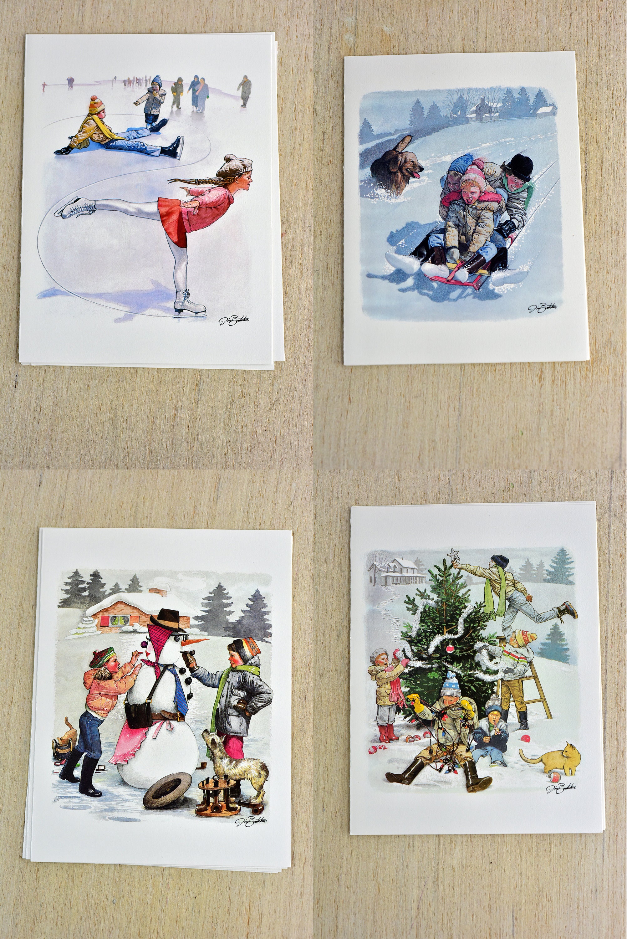 Vintageartist Jim Butcherchristmas12 Note Cards12 Etsy