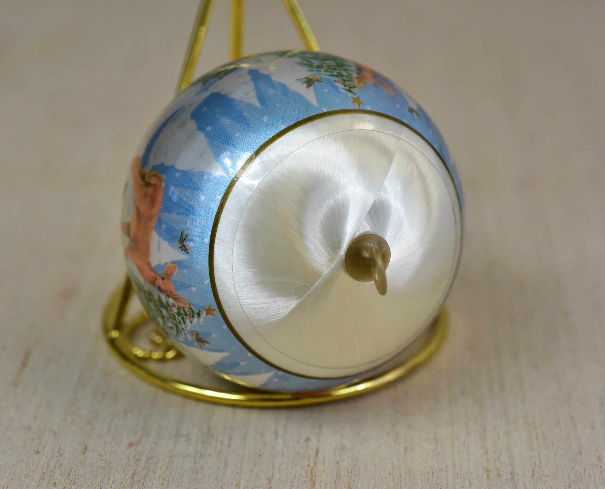 Vintage,holiday,greetings, Animals,satin,christmas Ornament Vintage,holiday,greetings, Animals,satin,christmas Ornament