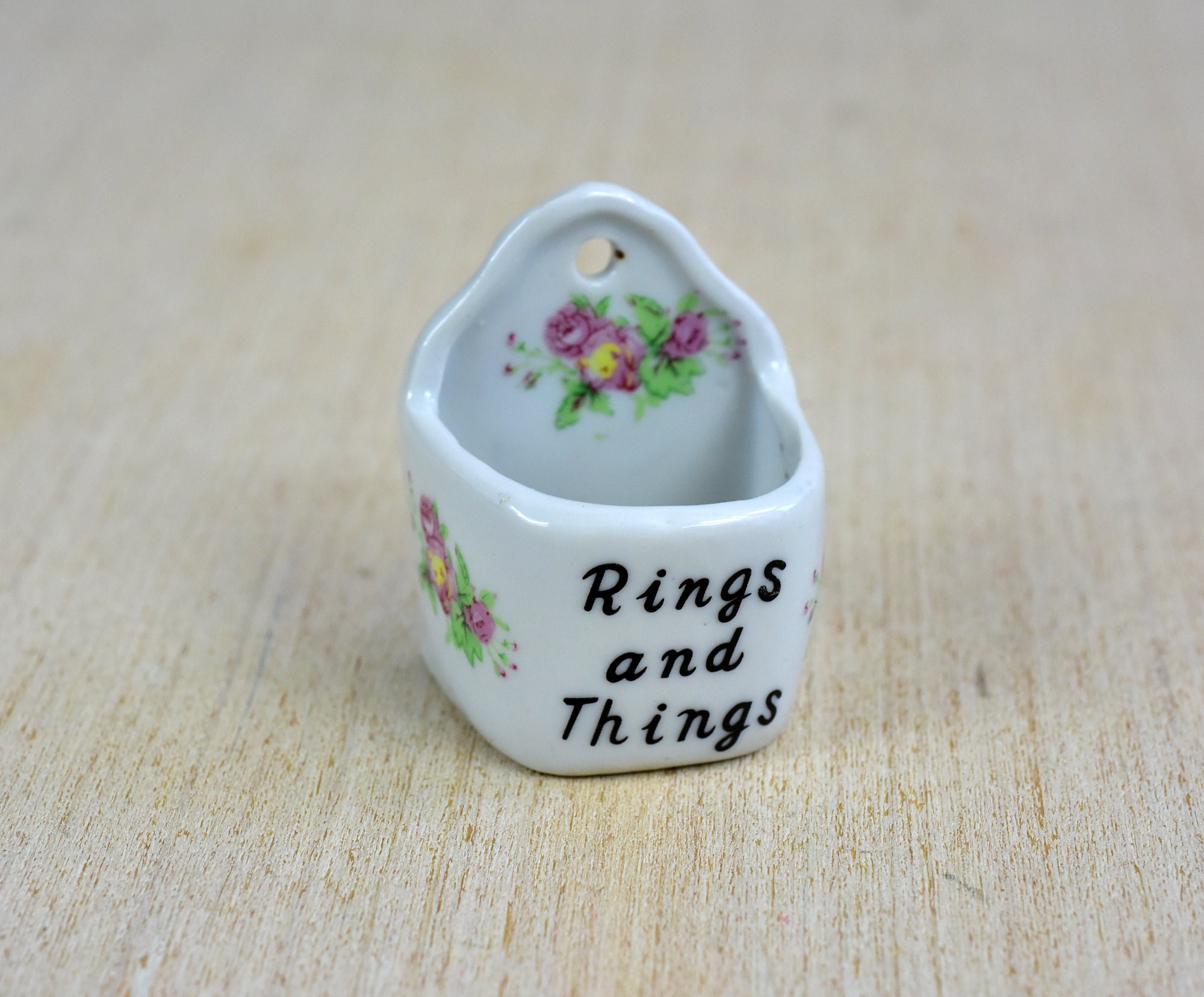 Vintage,rings and Things,small,porcelain,trinket Dish,pink Vintage,rings and Things,small,porcelain,trinket Dish,pink