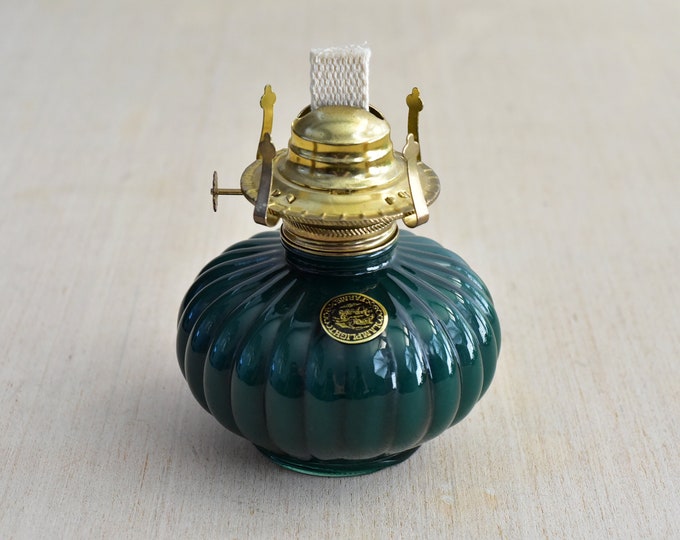 Vintage,lamplight,farms, 330,kerosene,oil,lamp,green,glass,base Only