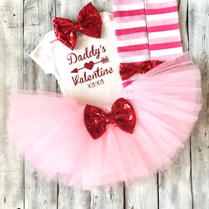 Valentines day baby outfit Ava XOXO girls valentine party outfit first valentines tutu set baby girl valentines outfit red and white tutu