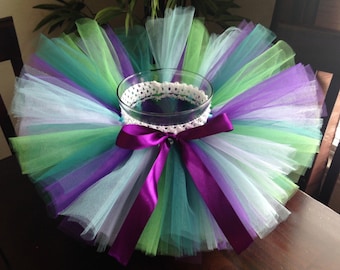 Mermaid tutu, little mermaid tutu, green purple tutu, under the sea birthday, mermaid first birthday outfit, little mermaid birthday outfit