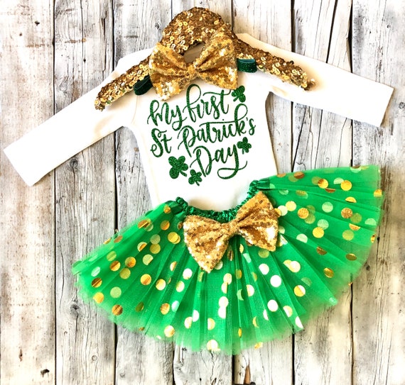 saint patricks day baby girl outfit baby girl saint patricks day outfit baby girl my first st patricks day st patricks day girl