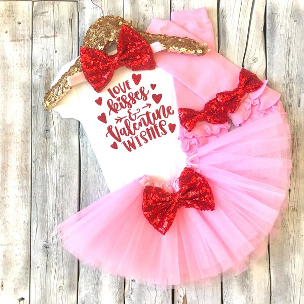 Baby girl valentines day outfit Valentines tutu Valentines shirt girls 1st valentines outfit girl first valentines bodysuit newborn outfit