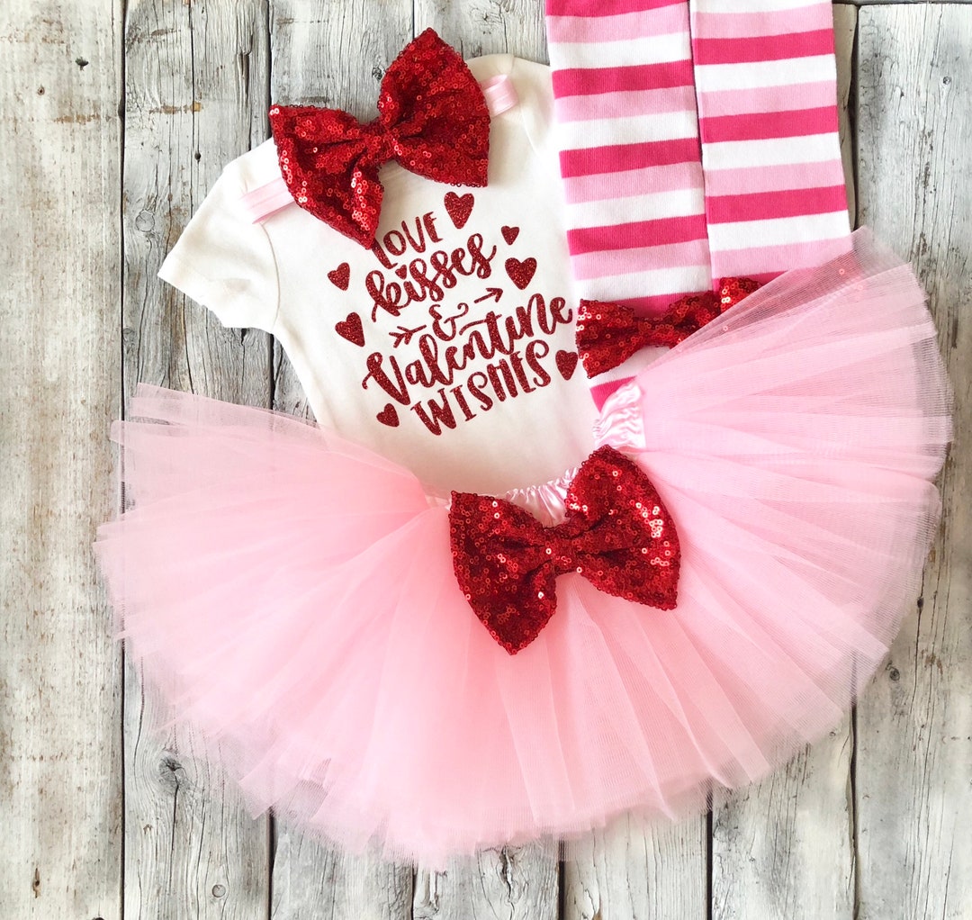 Baby Girl Valentines Outfit, Girls 1st Valentines Outfit, First