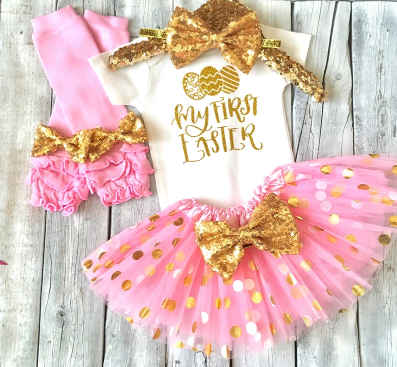 Baby Girl First Easter Outfit, Girls 1st Easter Outfit, My First Easter