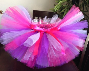 Hot pink and purple tutu, pink purple lavender tutu, birthday tutu, baby, newborn, toddler, girl, tutu, hot pink, purple, lavender, birthday