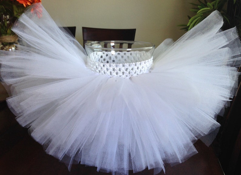 White tutu, ghost tutu, snow tutu, wedding tutu, flower girl tutu, birthday tutu, baby tutu, newborn tutu, toddler tutu, girl tutu, photo image 1