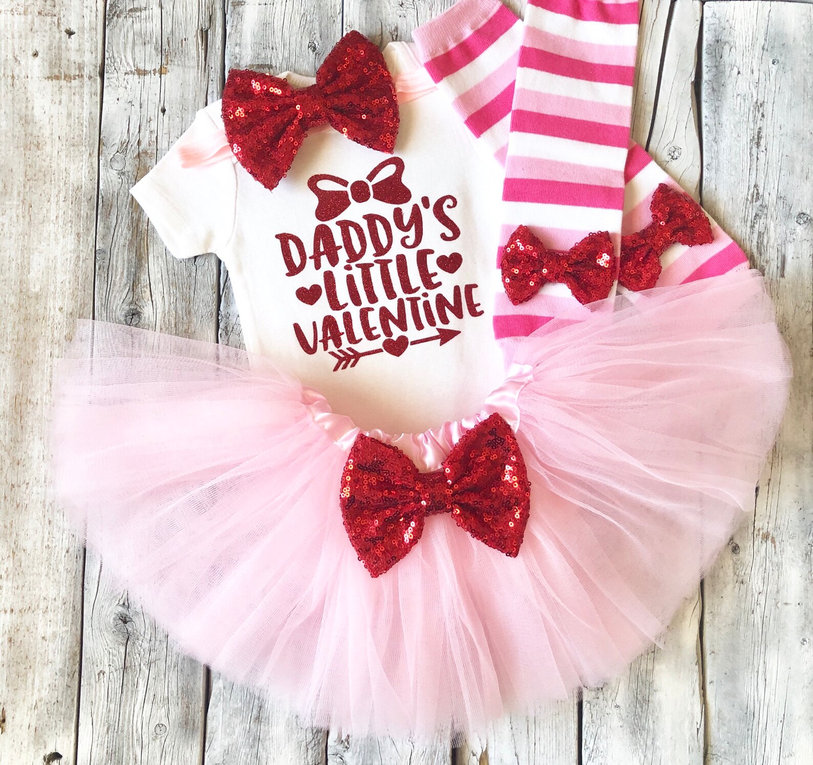 Girls Daddys Valentine outfit baby girl Valentine newborn Etsy
