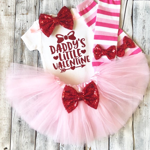 Girls First Valentine Outfit Personalized 1st Valentines Etsy
