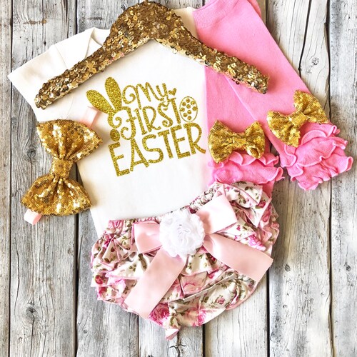 Baby Girl First Easter Outfit Girls 1st Easter Outfit My Etsy