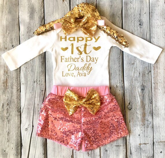 Baby girl first store fathers day outfit