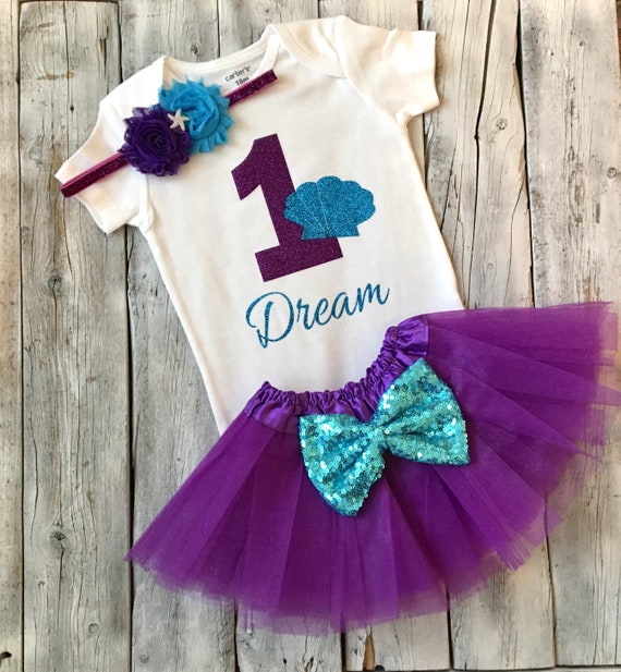 mermaid first birthday onesie