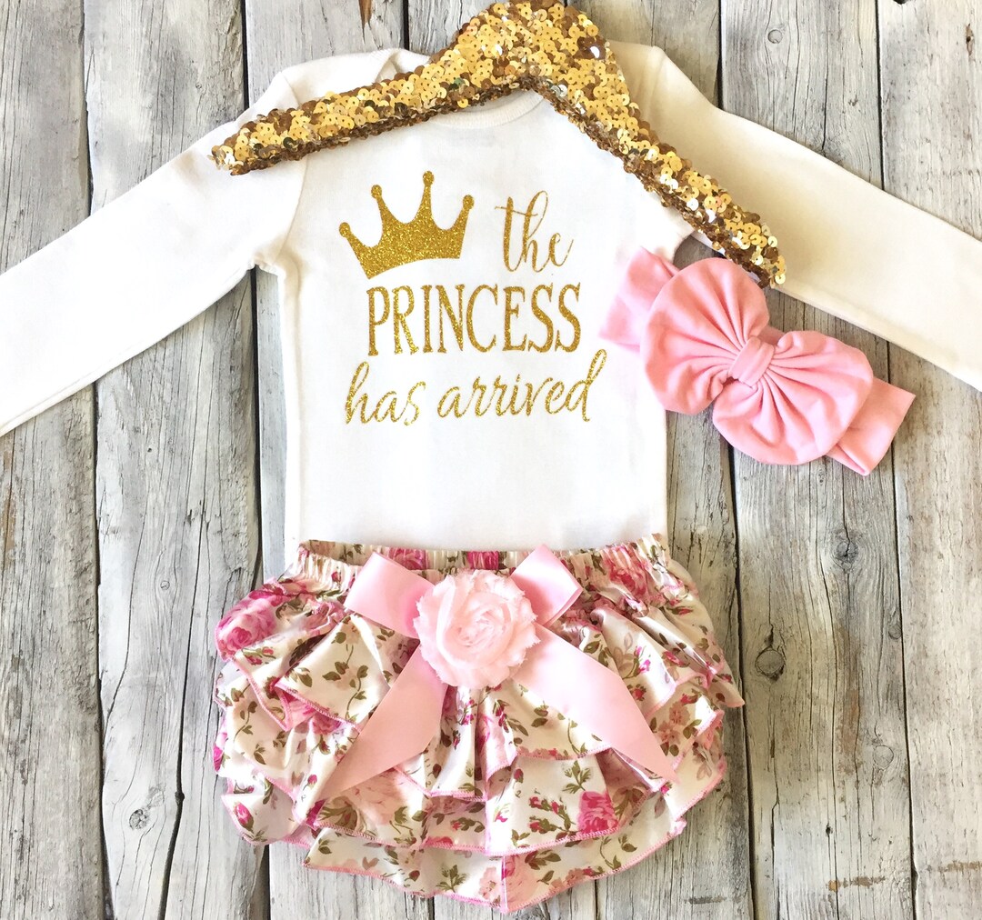 The Princess Has Arrived Outfit, Baby Girl, Newborn Girl, Coming Home