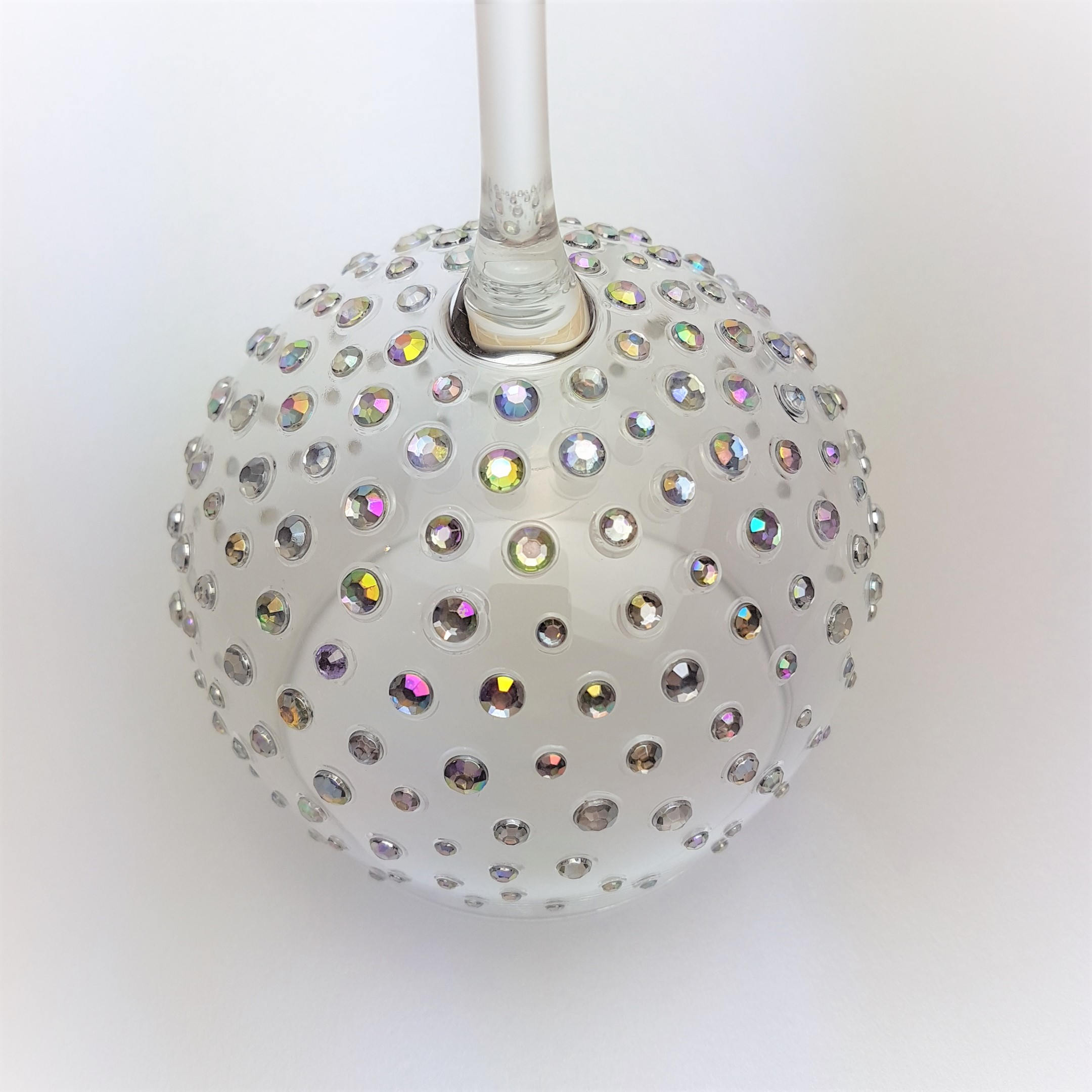 Personalised Gin Glass Iridescent Rhinestones Gin Glass Etsy