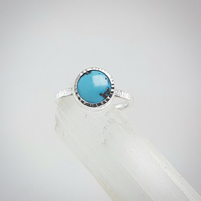 Turquoise Ring Size 7 Handcrafted Sterling Silver Turquoise Ring Handmade Turquoise Ring Turquoise Jewelry One Of A Kind Turquoise Ring