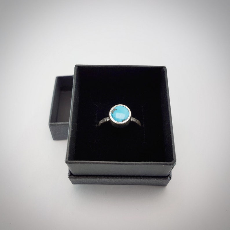 Turquoise Ring Size 7 Handcrafted Sterling Silver Turquoise Ring Handmade Turquoise Ring Turquoise Jewelry One Of A Kind Turquoise Ring