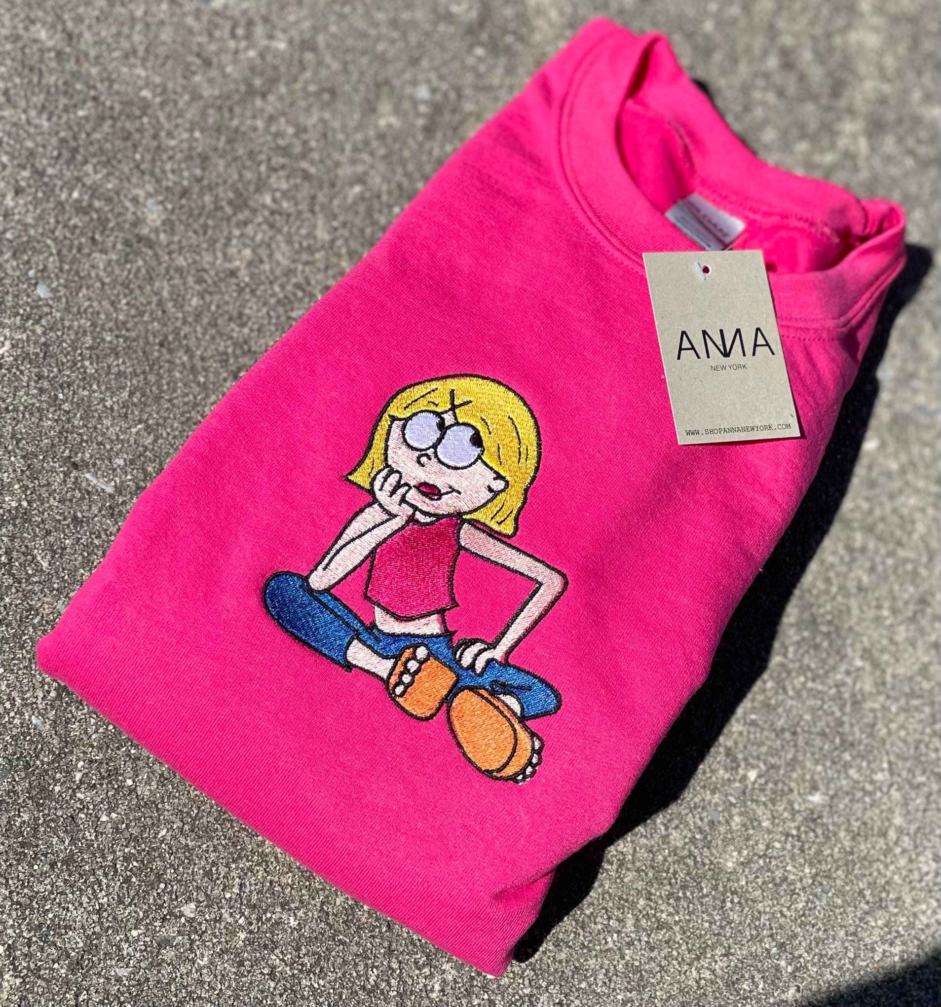 Custom Embroidered Lizzie Mcguire Cartoon Crewneck Lizzie | Etsy