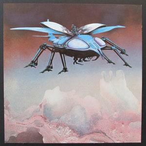 Yesterdays Album Cover Art Print / 1970s Watercolor Book Plate fantasy paysage artwork par Roger Dean, affiches pour encadrer 11 3/4 X 12 image 7