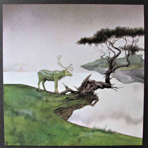 Yes Yessongs Awakening Art Print/ 1970s Watercolor Book Plate fantasy artwork by Roger Dean, album cover & posters for framing 11 3/4" X 12"