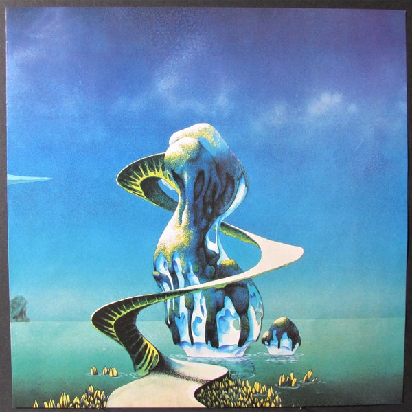 Yes Yessongs Pathways Art Print/ 1970s Watercolor Book Plate fantasy artwork by Roger Dean, album cover & posters for framing 11 3/4" X 12"