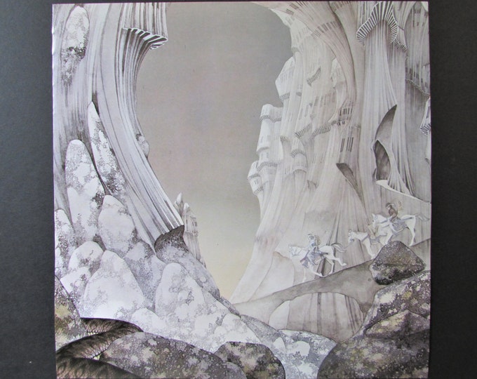 Yes Relayer Album Cover Art Print/ 1970s Watercolor Book Plate Fantasy