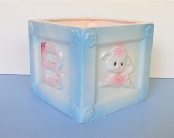 Baby Block Planter Etsy
