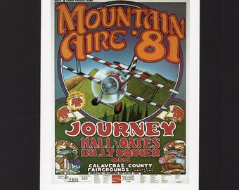 Journey Mountain Aire 81 Festival Concert Poster/ Hall & Oates