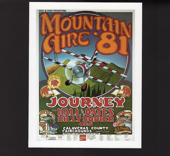 Journey Mountain Aire 81 Festival Concert Poster/ Hall & Oates