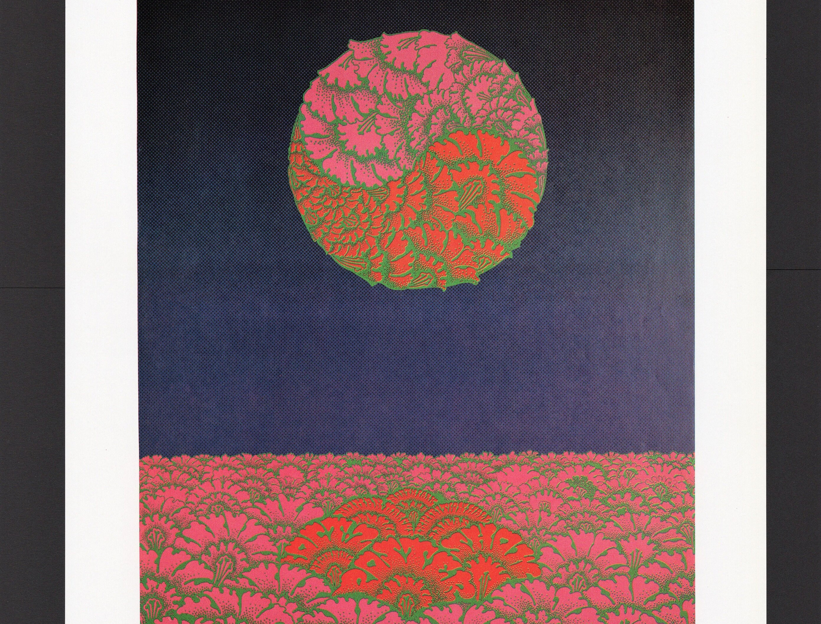 Victor Moscoso Blacklight Poster for Neiman Marcus Show/ Neon Rose
