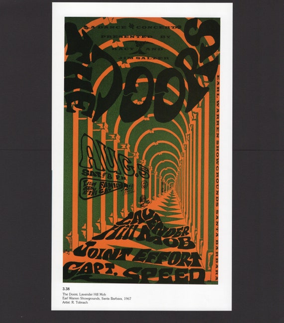 The Doors Concert Poster/ Music Venue, Lavender Hill Mob Rock