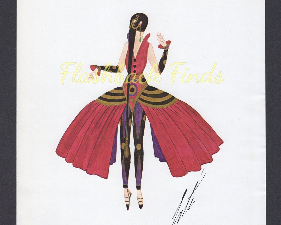Erte Masks Ballet Dancer Art Print/ Costume From 1912 - Etsy