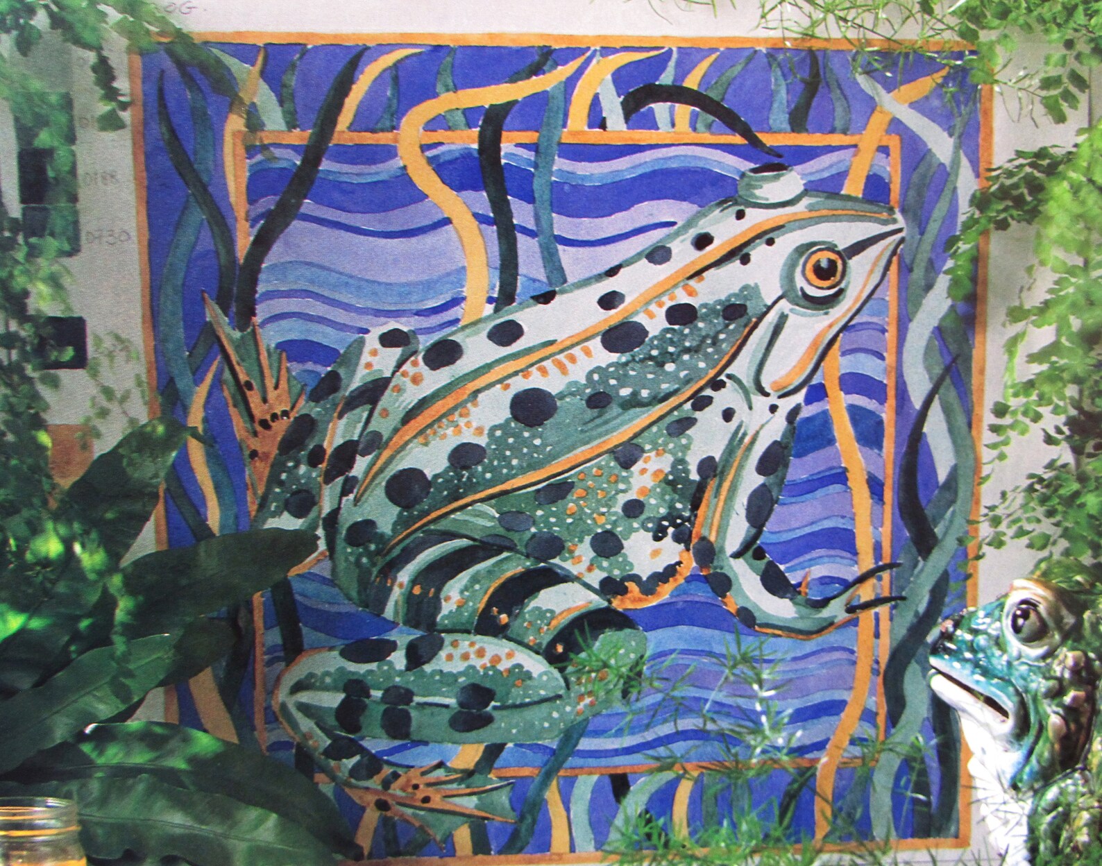 Green Spotted Frog Needlepoint Tapestry Pillow Pattern/ Frog Etsy