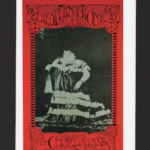 Charlatans Western Front Concert Poster/ Frumious Bandersnatch Music Poster, Art Print from 1966 for framing/ 7 1/8" X 12"