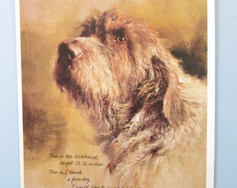 Tedesco Wirehaired Pointer Dog Art Print / Wirehair Pointer cane da caccia, Wall Art Decor per inquadratura / 8 1/2 X 10 3/4 "