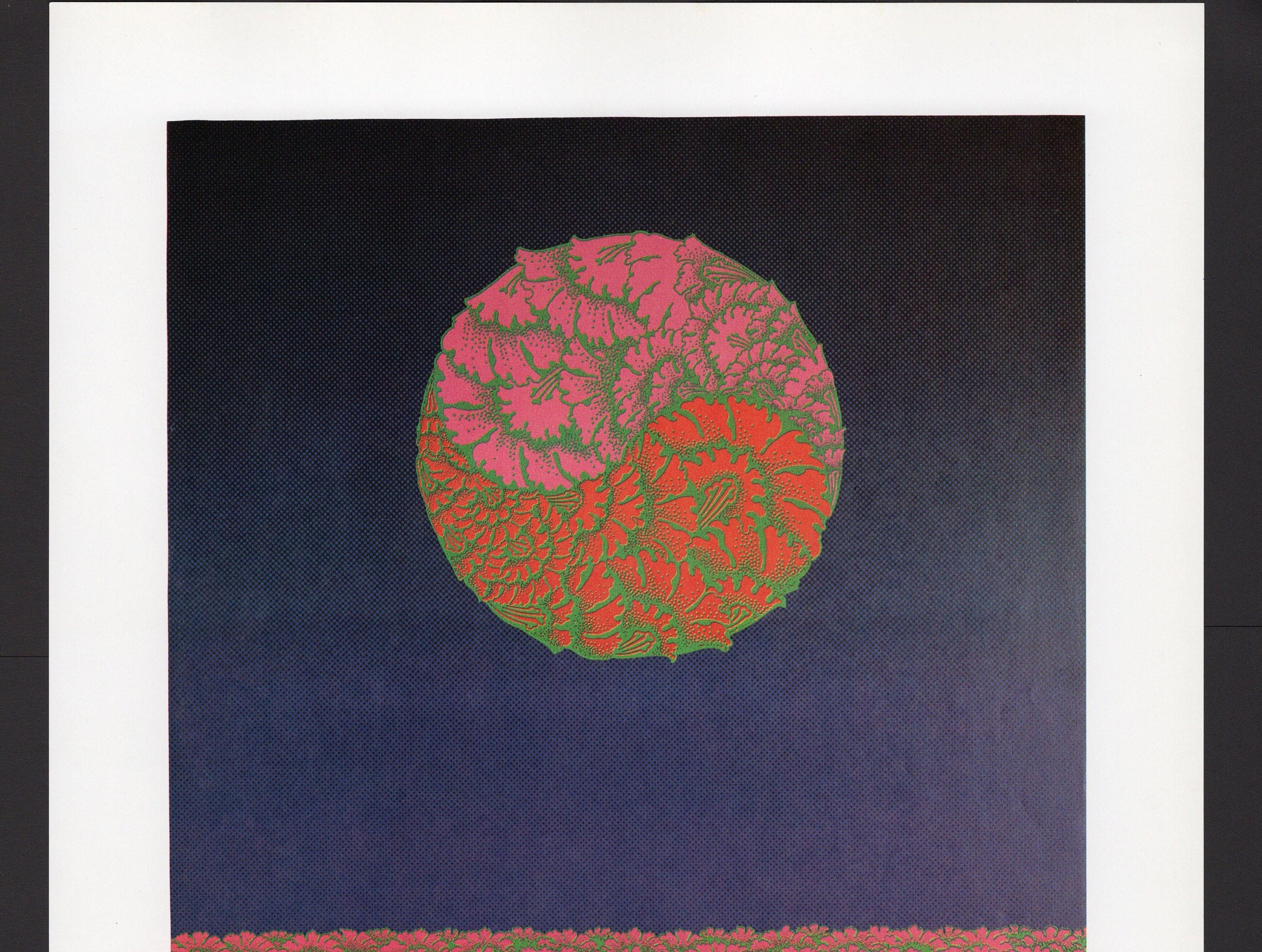 Victor Moscoso Blacklight Poster for Neiman Marcus Show/ Neon Rose