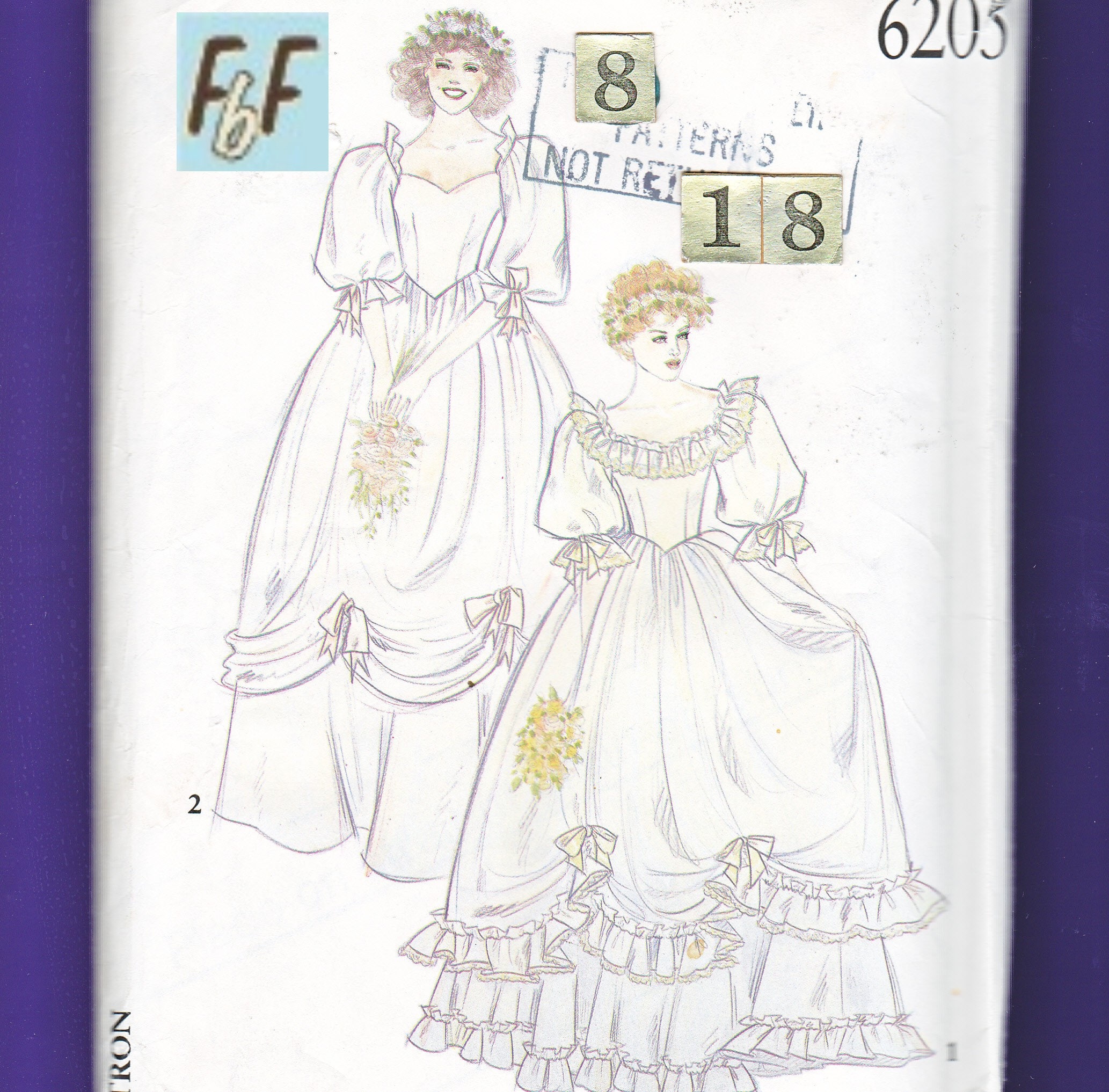 Draped Southern Belle Wedding Dress Sewing Pattern New Look Etsy